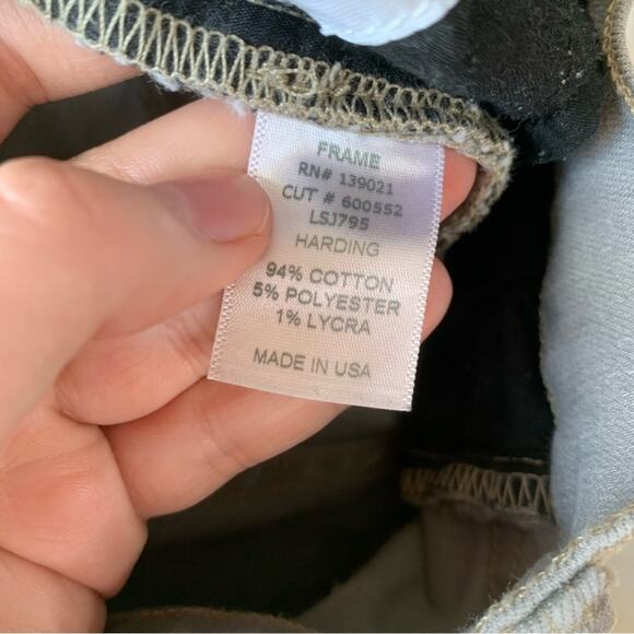 FRAME Denim Le Skinny De Jeanne Grey Distressed Jeans in Harding, Size 26 - Picture 5 of 7